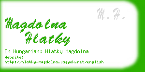 magdolna hlatky business card